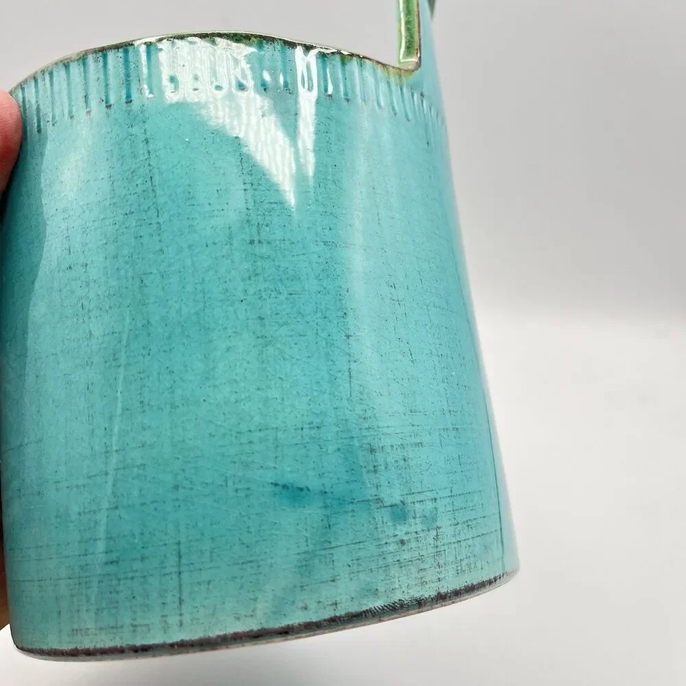 Crate And Barrel Container Blue Ceramic